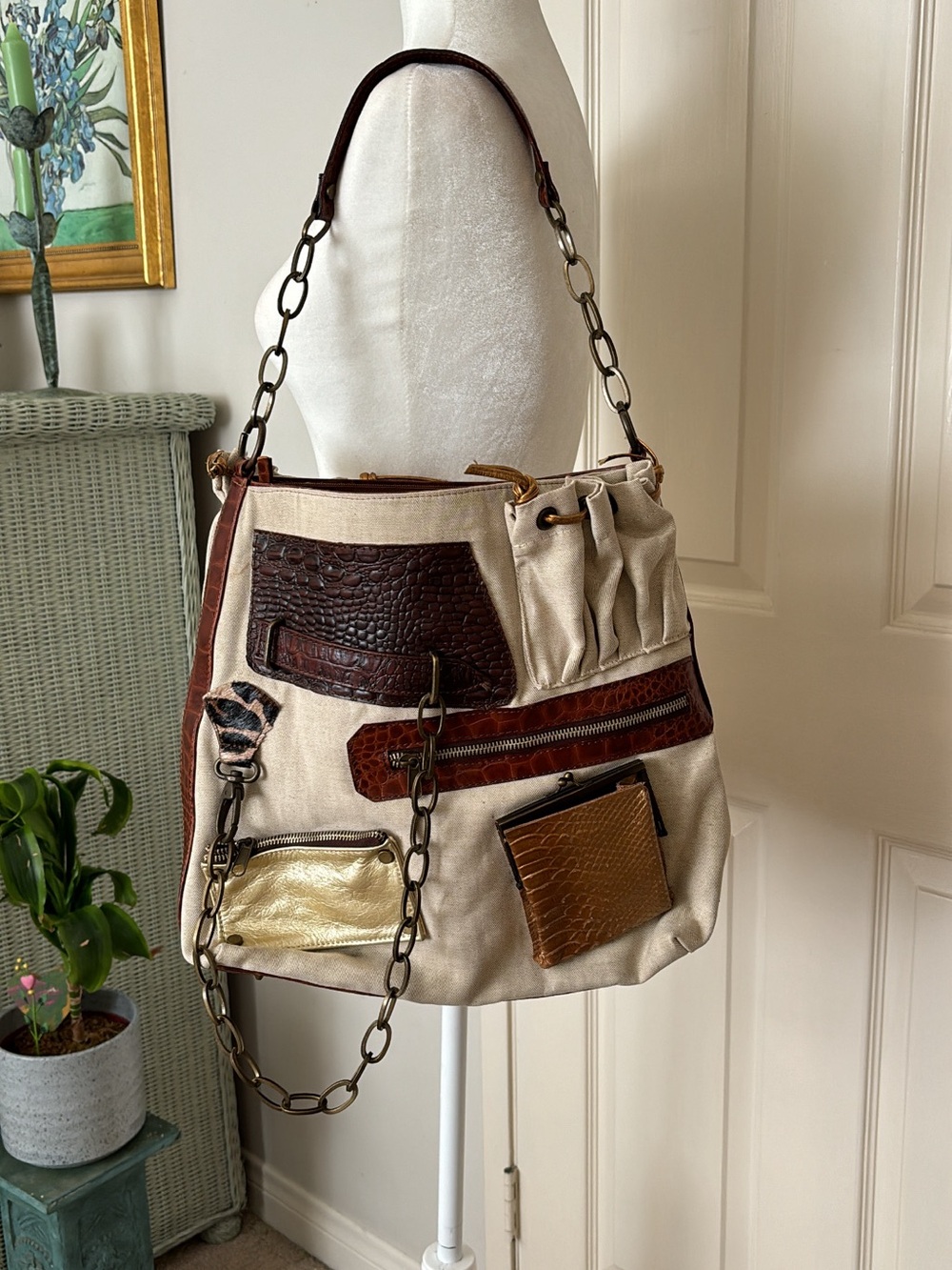 Vintage Leather handbag Western boho handmade in Lebanon